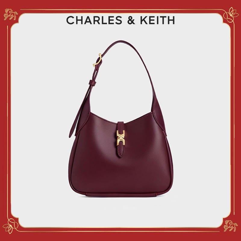 CHARLES & KEITH【琥珀风】25冬hobo单肩斜挎腋下托特包女40782727