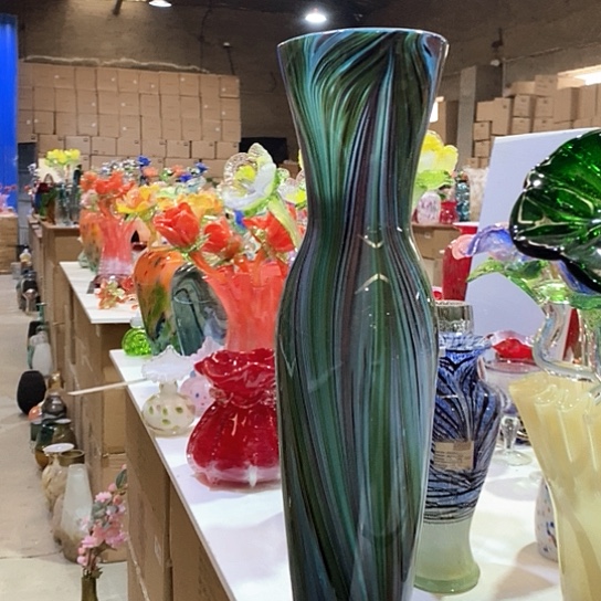 琉璃花瓶高50厘米口径18厘米