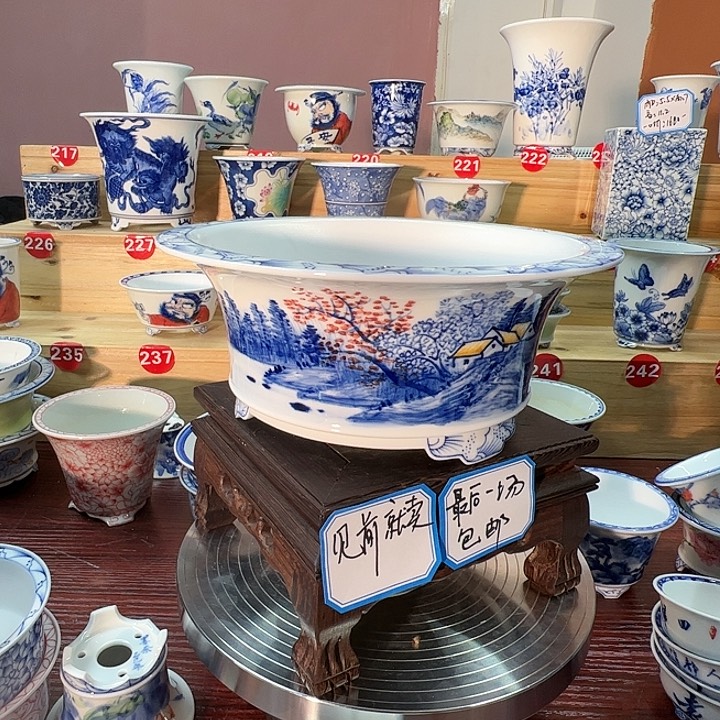 手工手绘陶瓷内口16高8