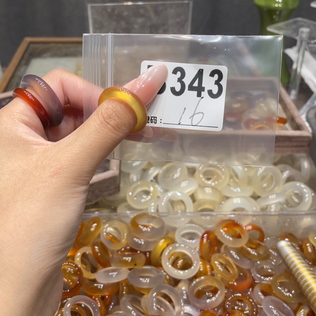 玛瑙/玉髓未镶嵌戒指343