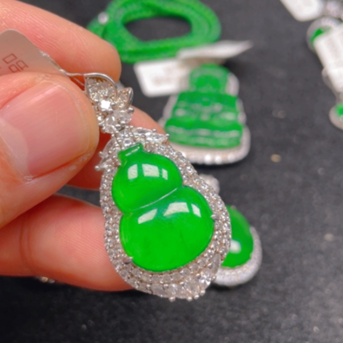 【闪购商品】翡翠颈饰银S925镶嵌吊坠