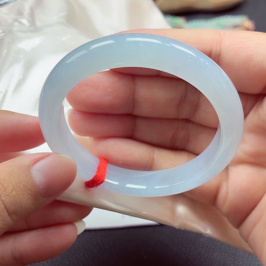 翡翠未镶嵌手镯天然缅甸A货翡翠（冰紫仙女）