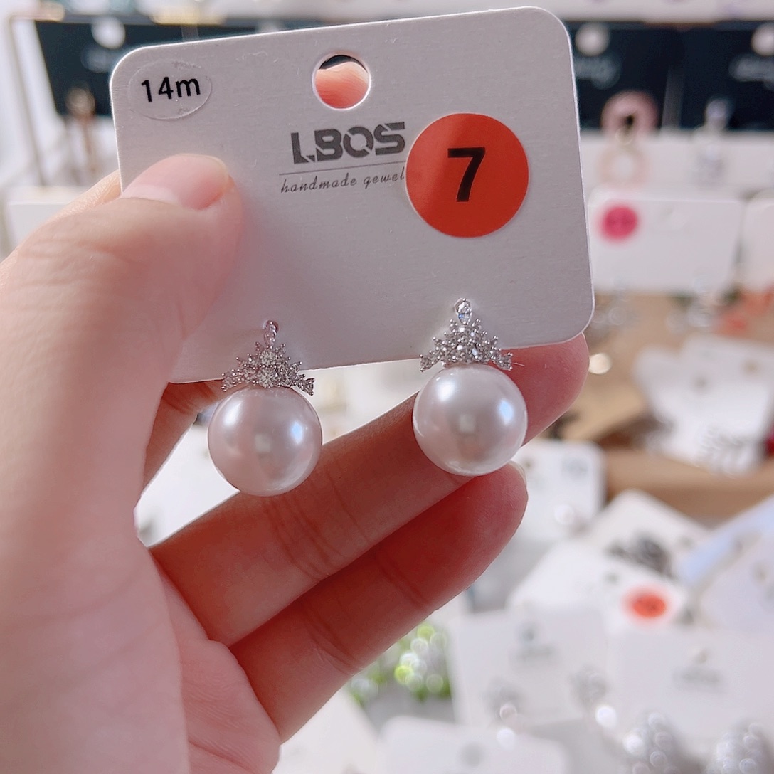 锆石纯铜合金耳环