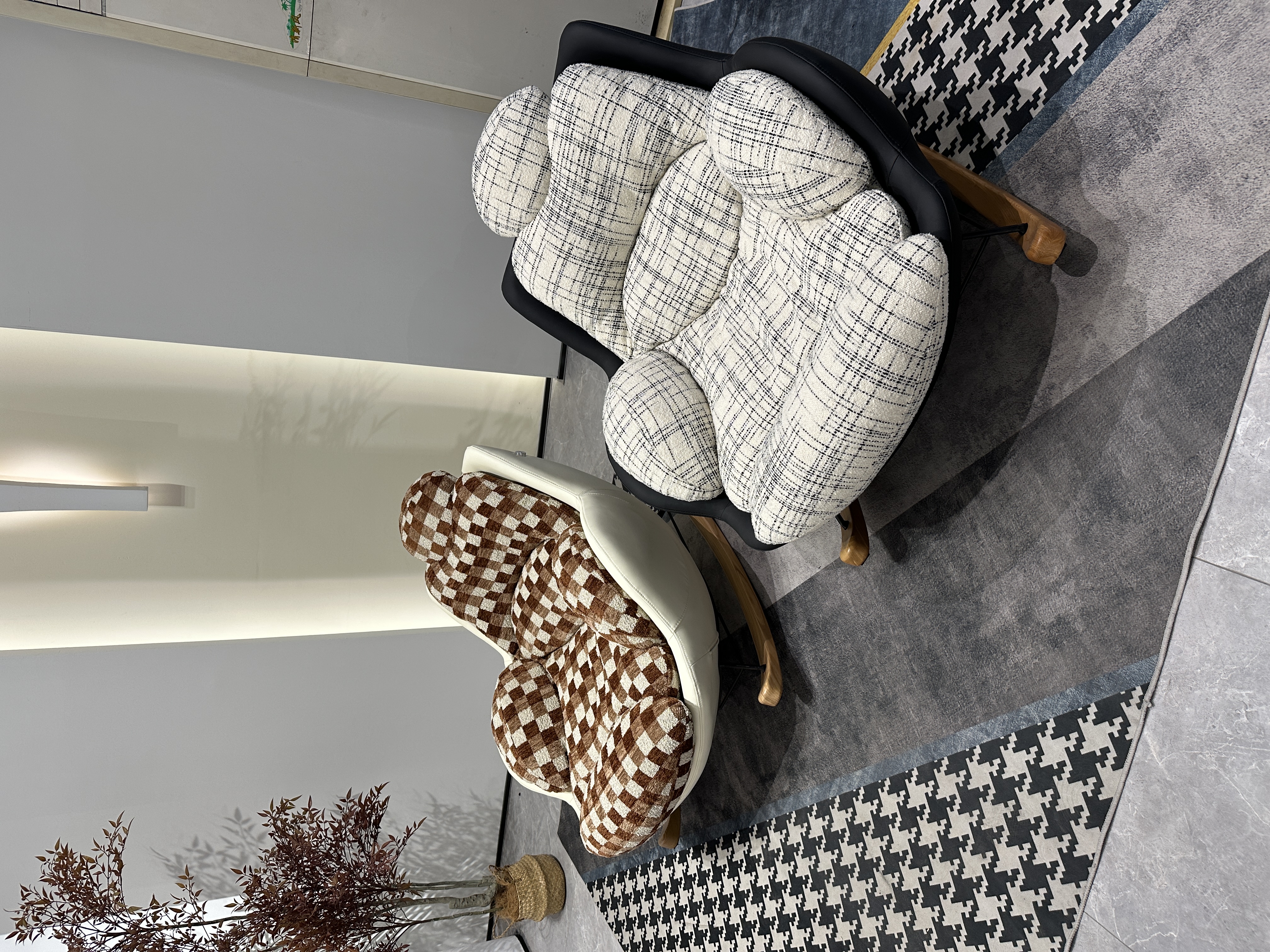 【云朵】极简中古北欧奶油风舒服创意家用客厅阳台卧室休闲沙发摇椅