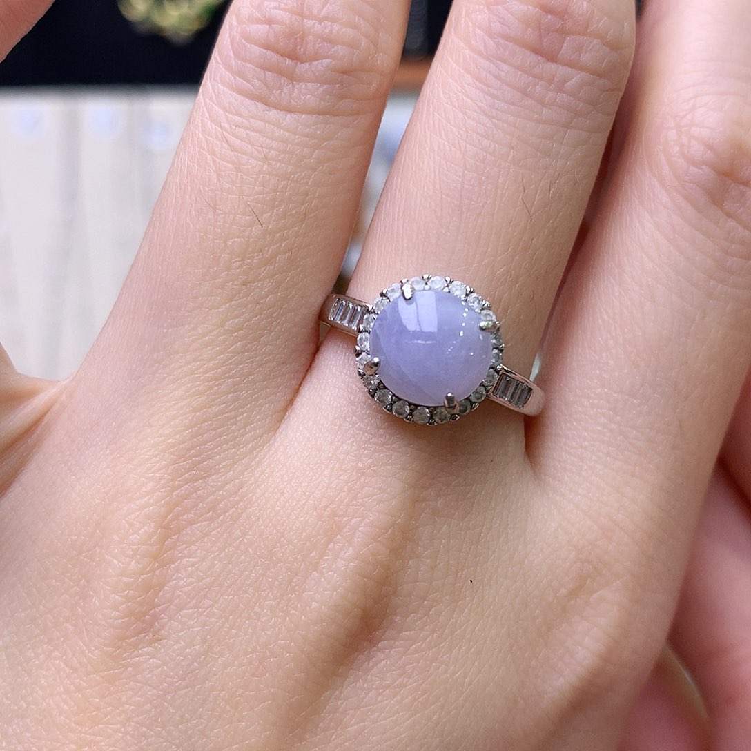 银S925镶嵌戒指翡翠