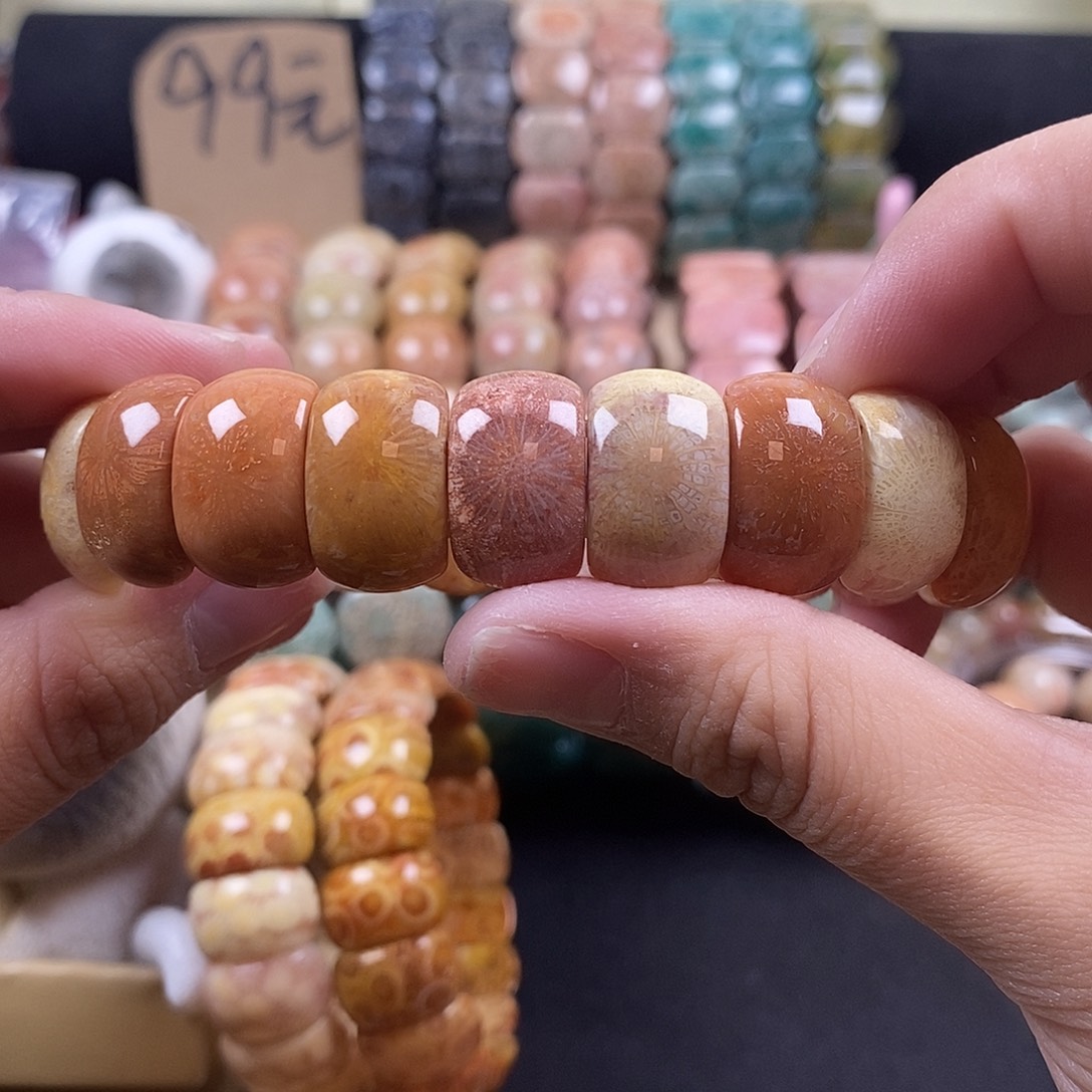 硅化珊瑚（珊瑚玉）未镶嵌手牌 上新14