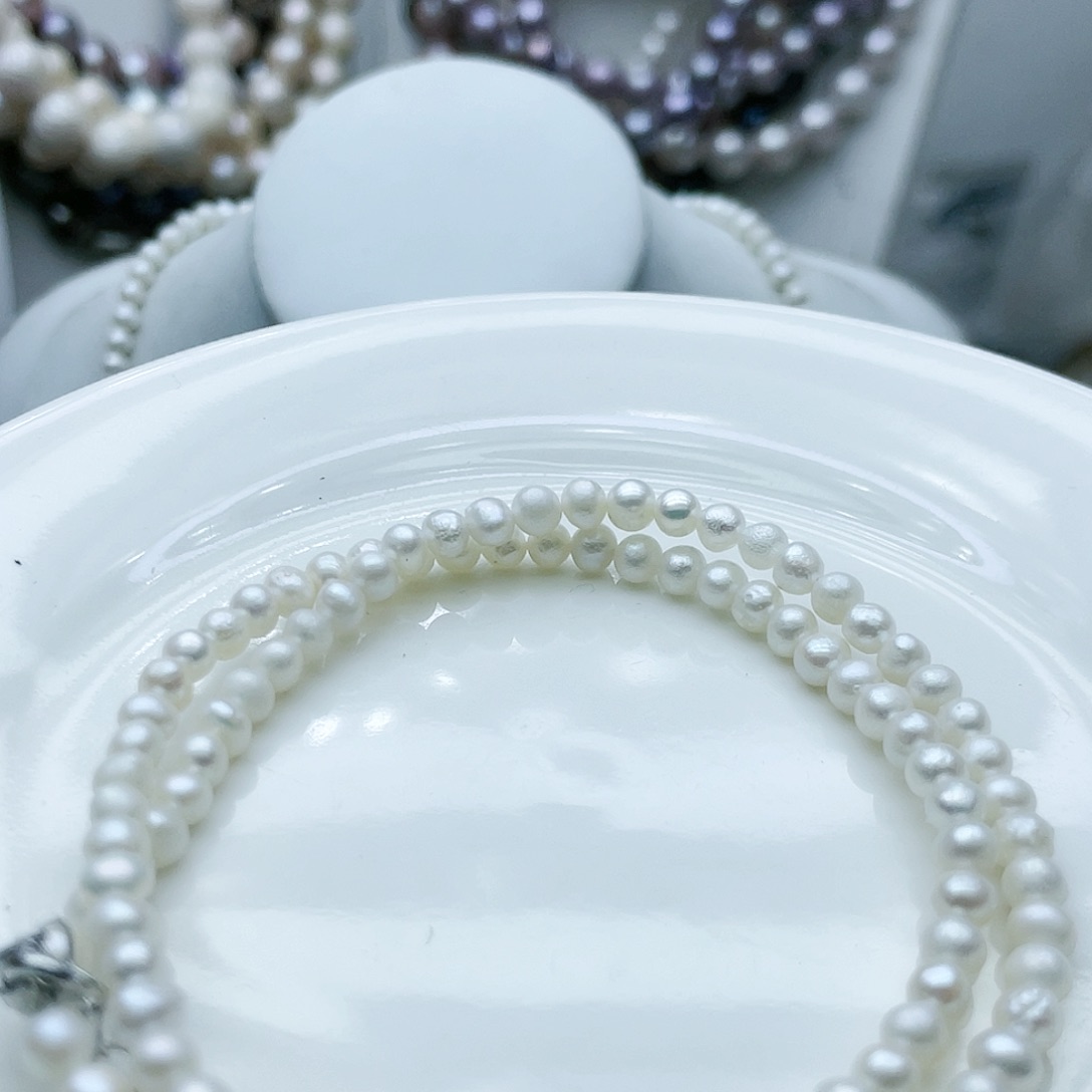 淡水珍珠颈饰钛钢