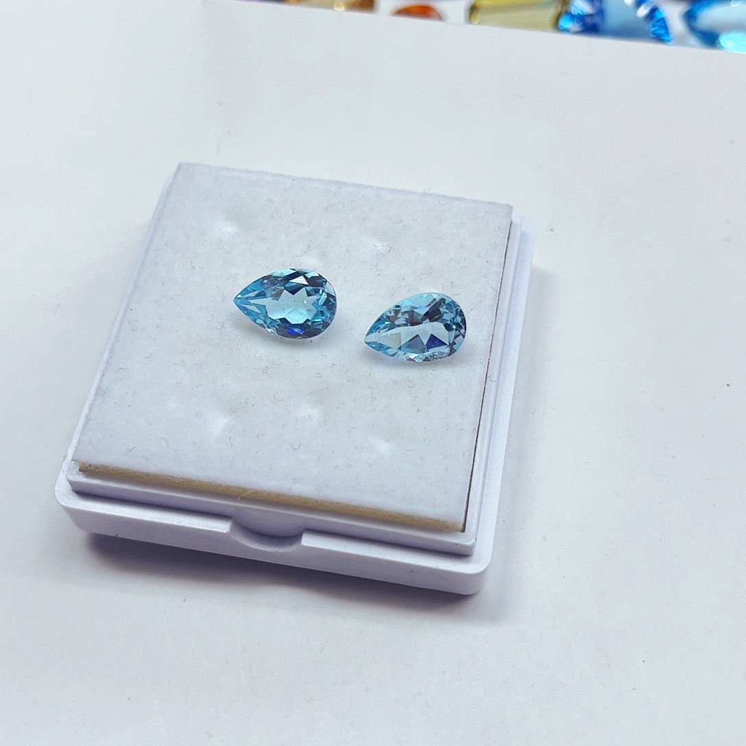 托帕石裸石未镶嵌8×12毫米水滴多样性随机发一颗