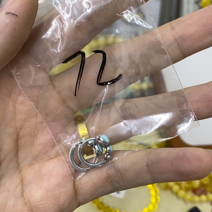 蜜蜡银S925镶嵌裸石多样性发货