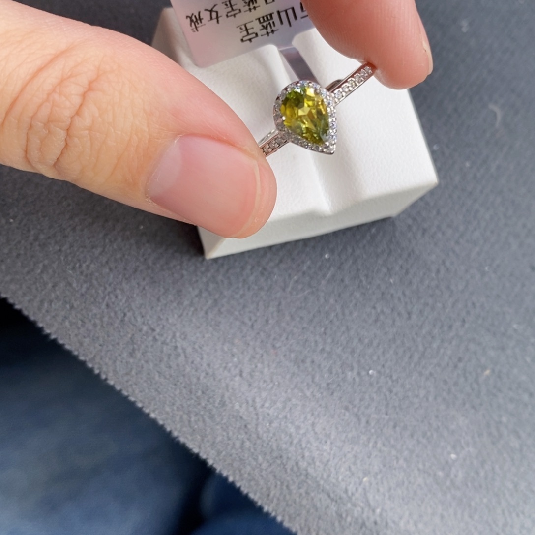 蓝宝石戒指银S925镶嵌