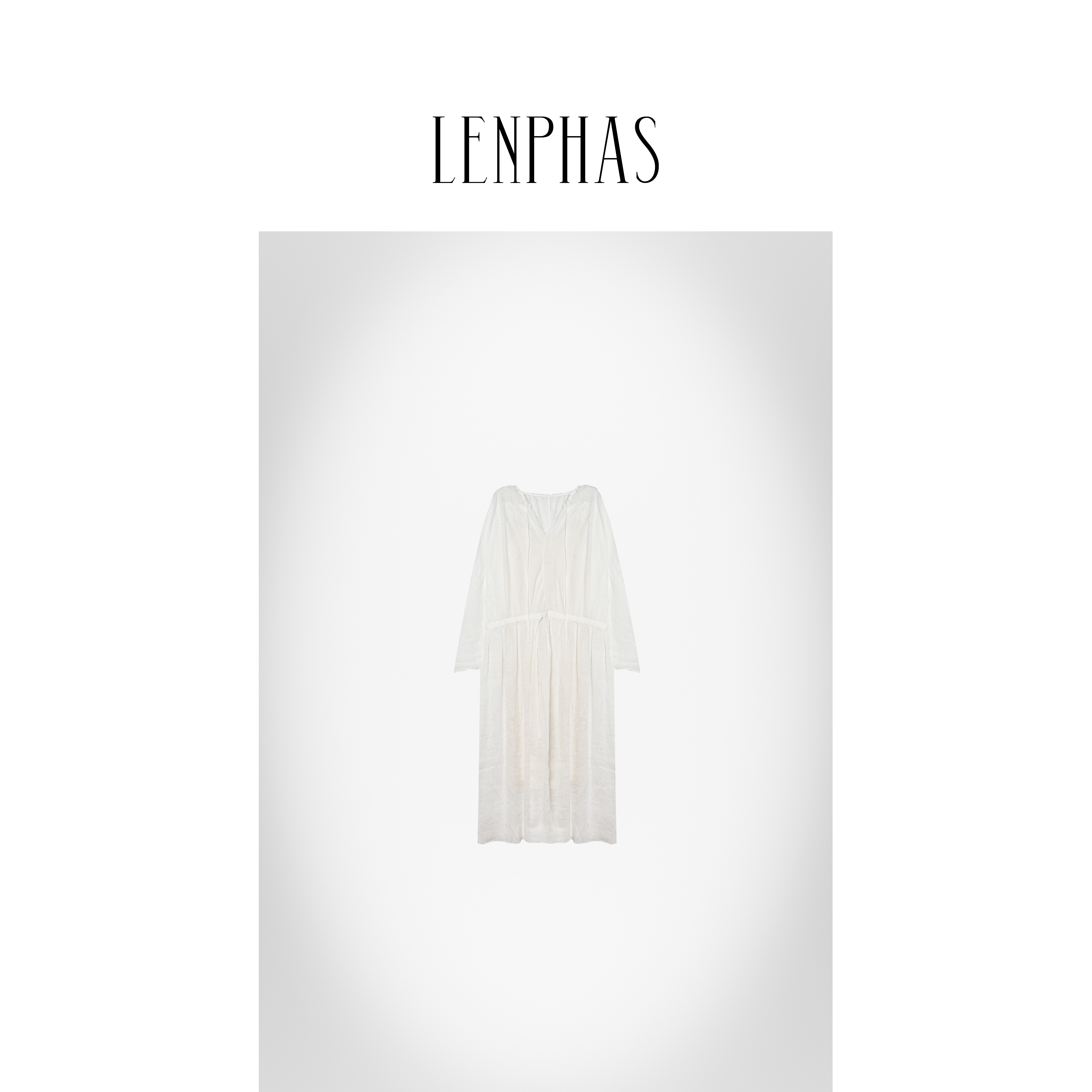 【LENPHAS】法式收腰手绣提花连衣裙