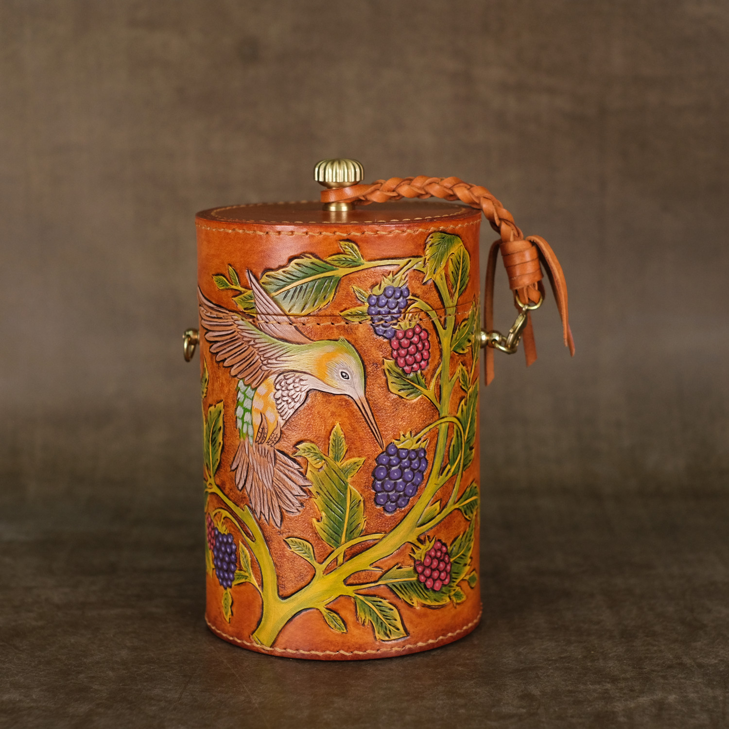 2025早春新款【高版储物罐/藏宝罐】皮雕收纳罐，真皮家用储物罐