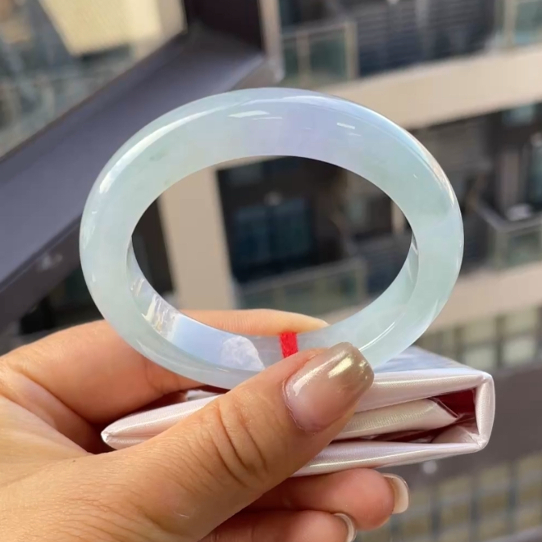 SX（上新）53.3冰紫正圈翡翠a货手镯