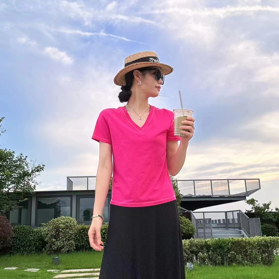AMASS/阿玛施时尚高端简约基础百搭缝线设计T恤女5301024