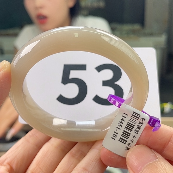 和田玉手镯未镶嵌17 