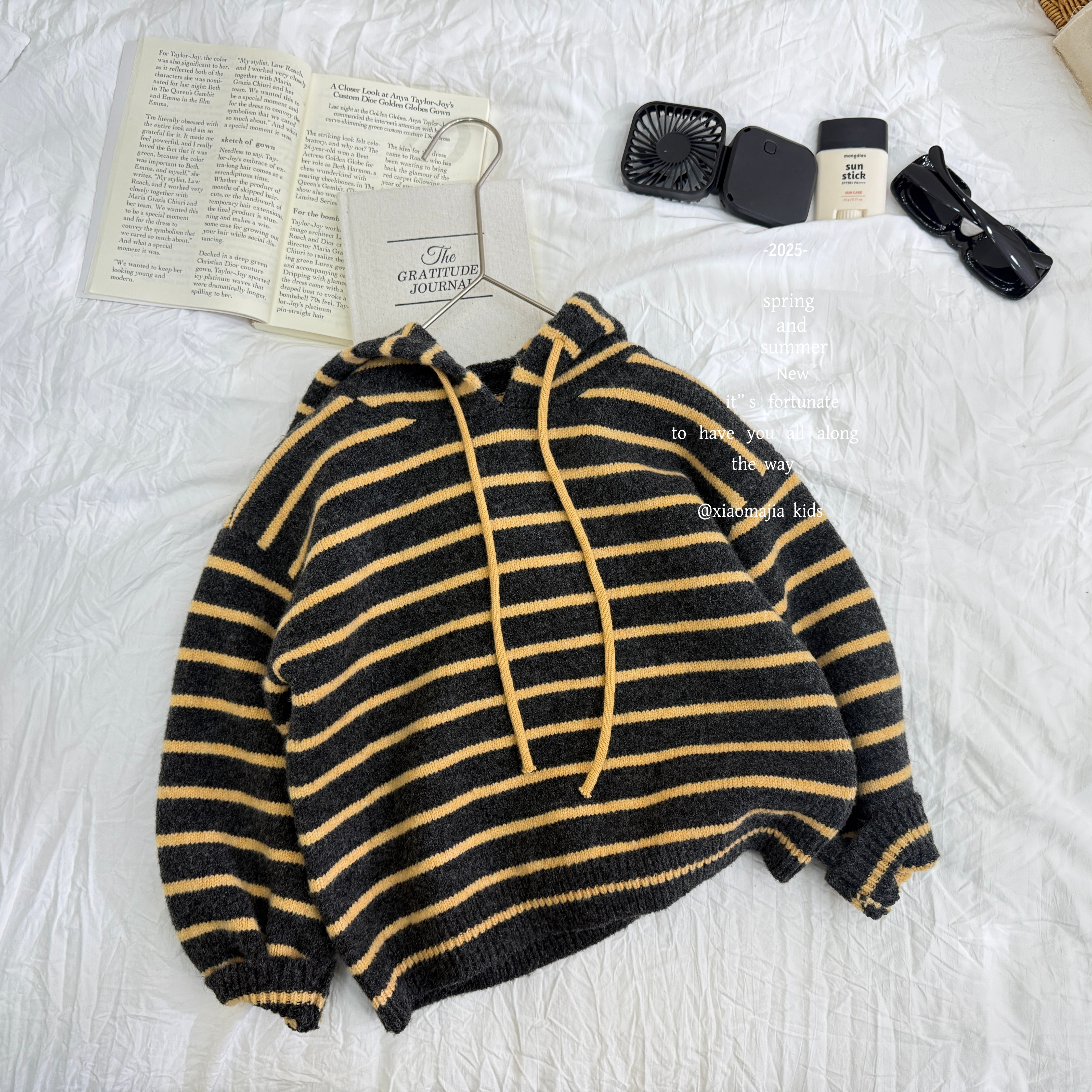 09现货-小马家2025秋冬款儿童针织套头连帽毛衣7191穿搭毛衣外套