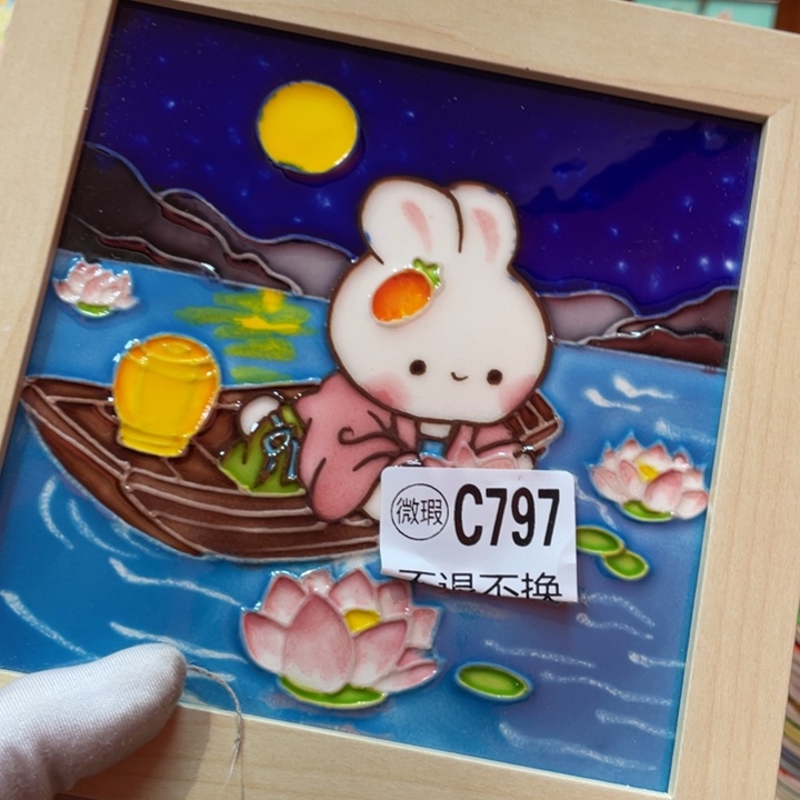 陶瓷用****0非遗手工，三彩瓷板画