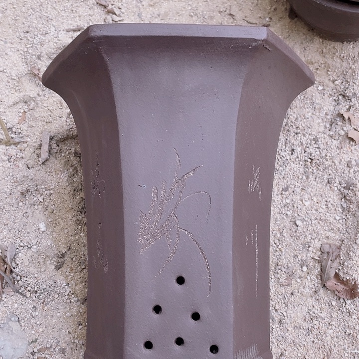 红陶六方24.5花呀倨傲