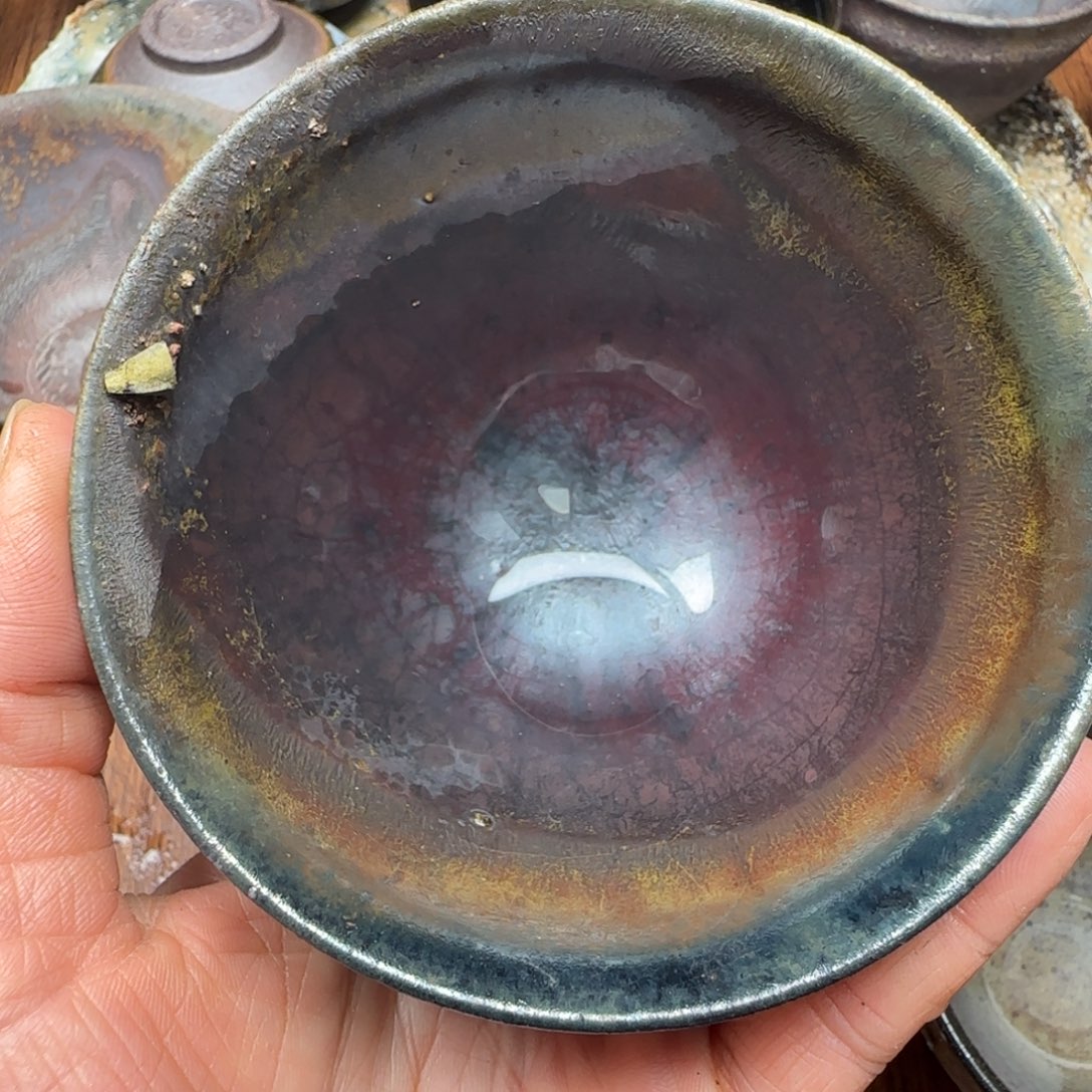 柴烧建盏茶盏茶杯908