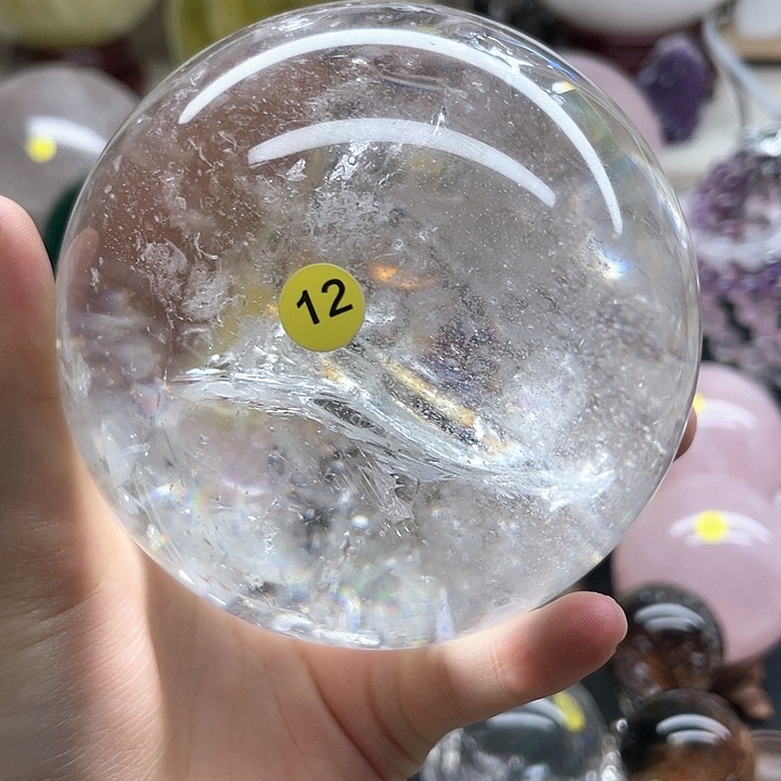 水晶天然水晶球卡9.4 12号未镶嵌