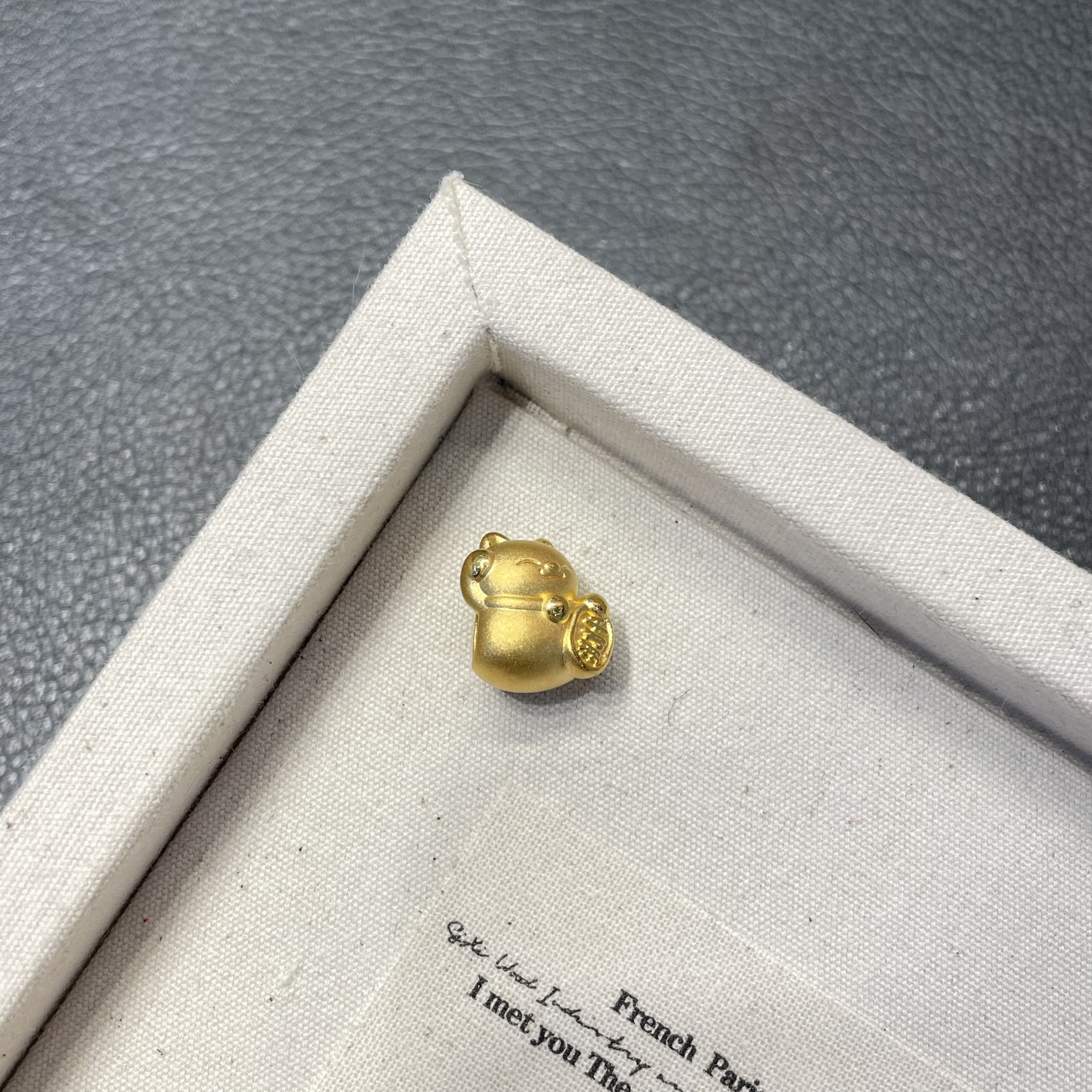 足金999招财猫千万两黄金中空转运珠寓意好适合送人自带