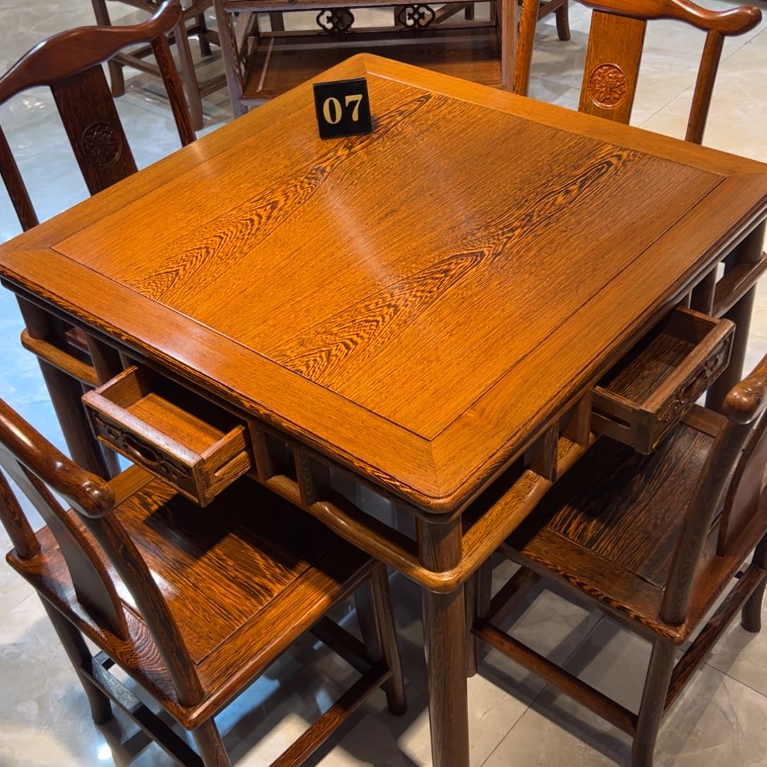 鸡翅木类成套家具抱*单桌