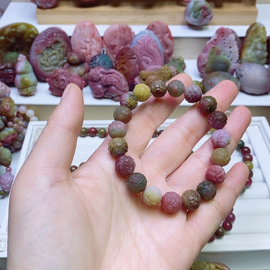 玛瑙/玉髓盐源玛瑙手链未镶嵌