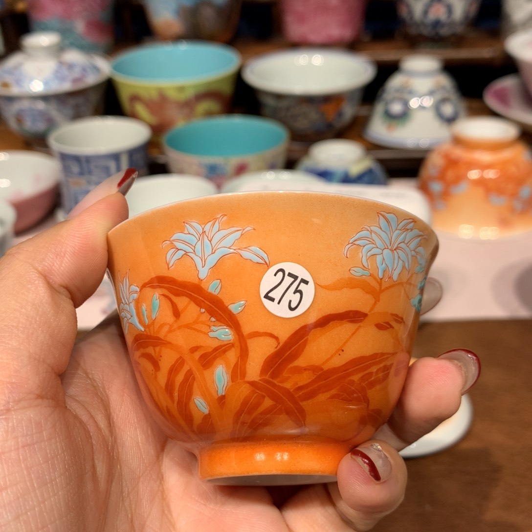 摆件奇*275红绿彩单杯啦啦啦啦