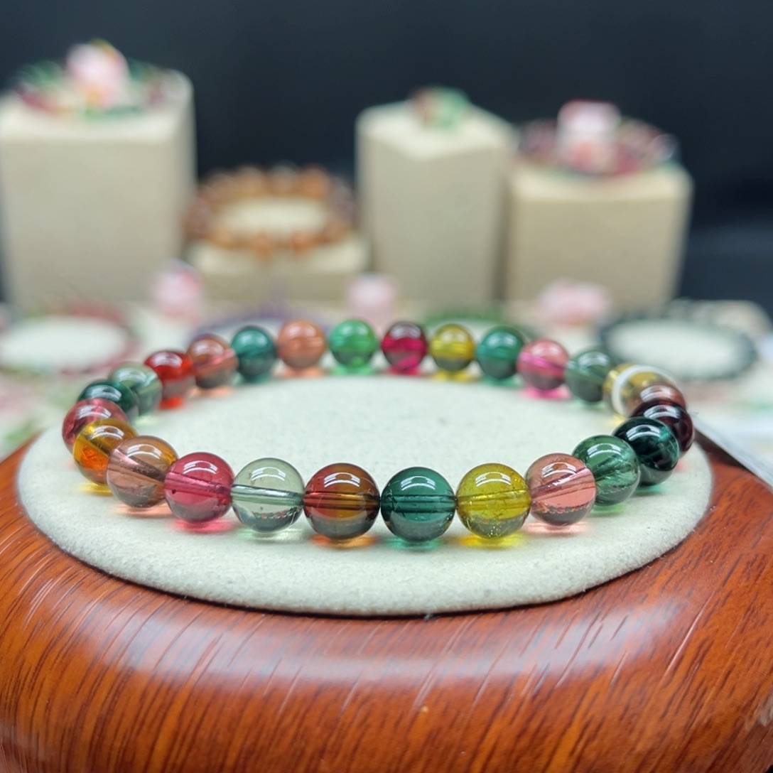 碧玺手链未镶嵌色标糖果