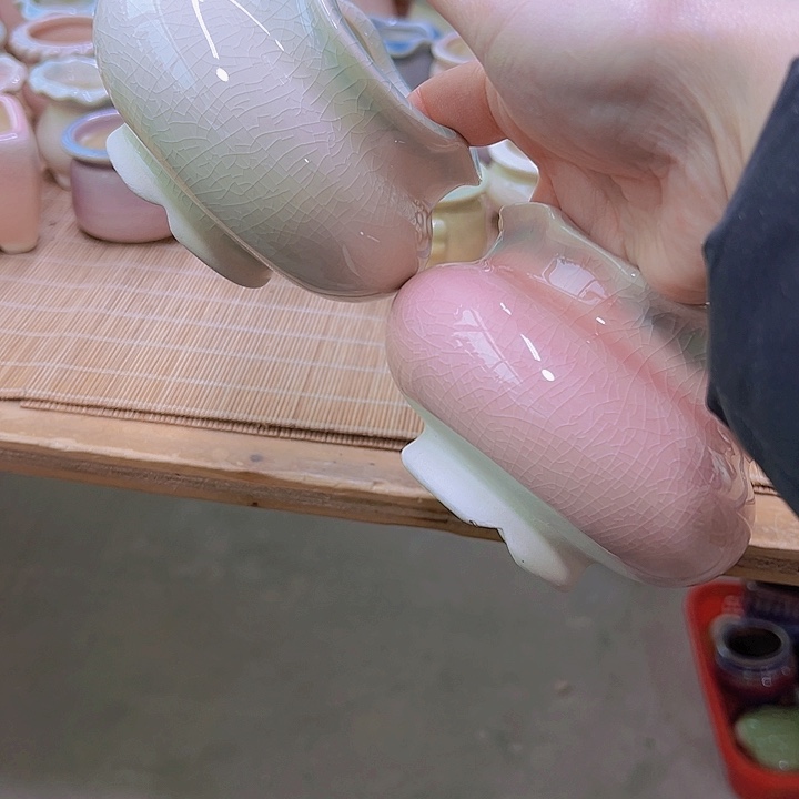 红陶陶瓷花盆当场满12包邮