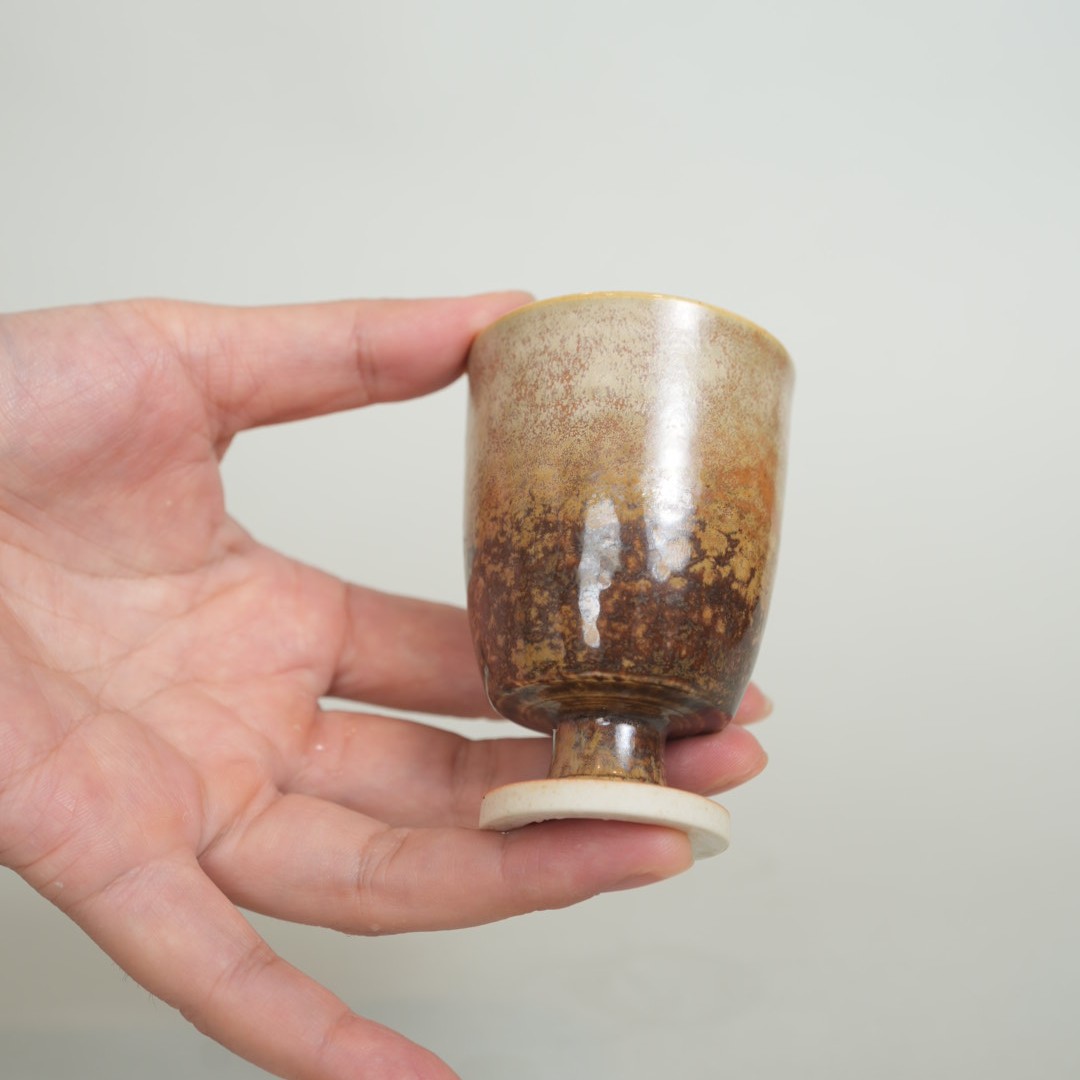 秋色高脚杯 全手工