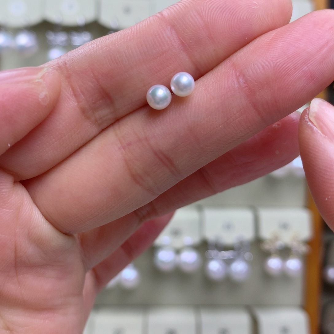 银S925镶嵌耳饰淡水珍珠29