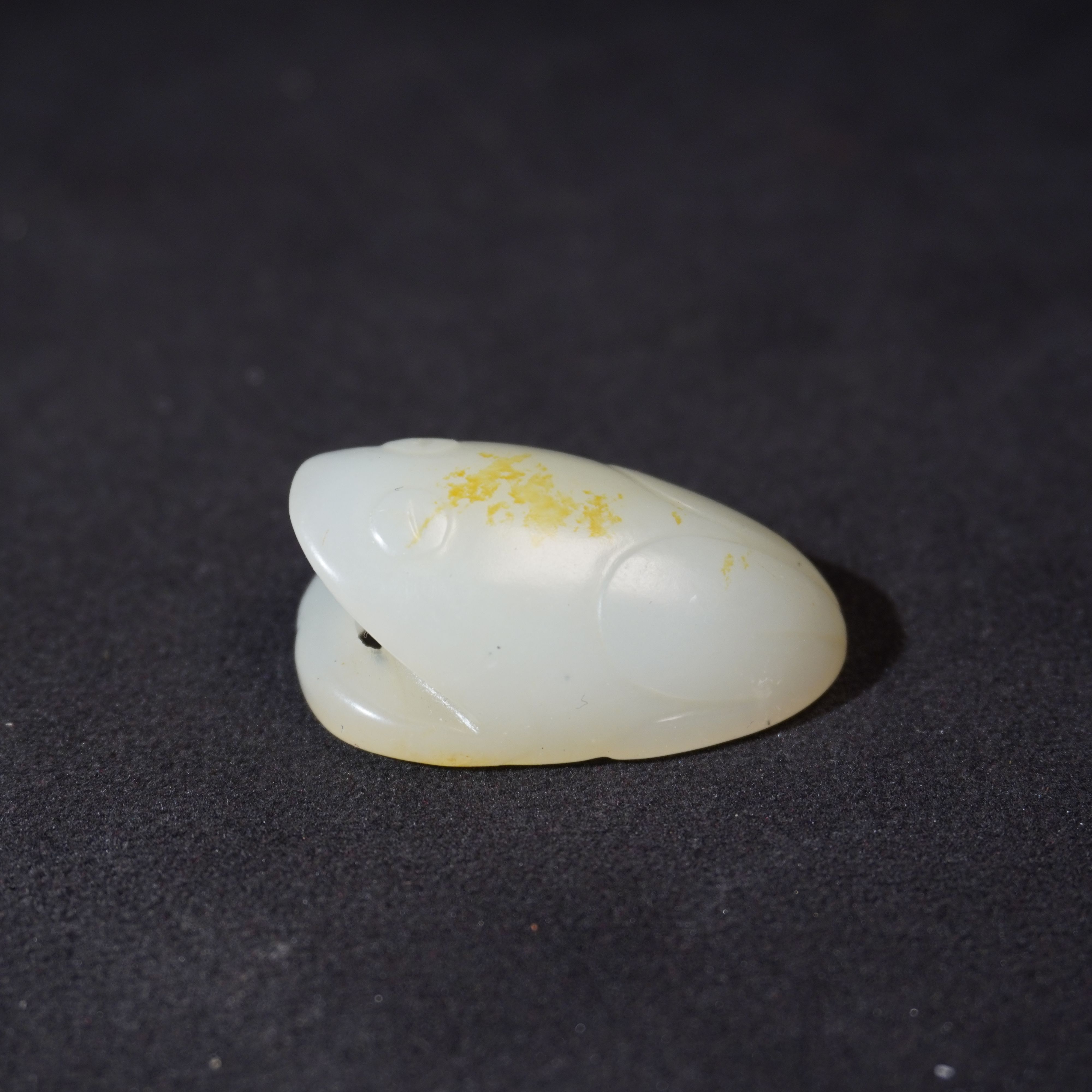 74G64  清  和田玉玉蟾挂件