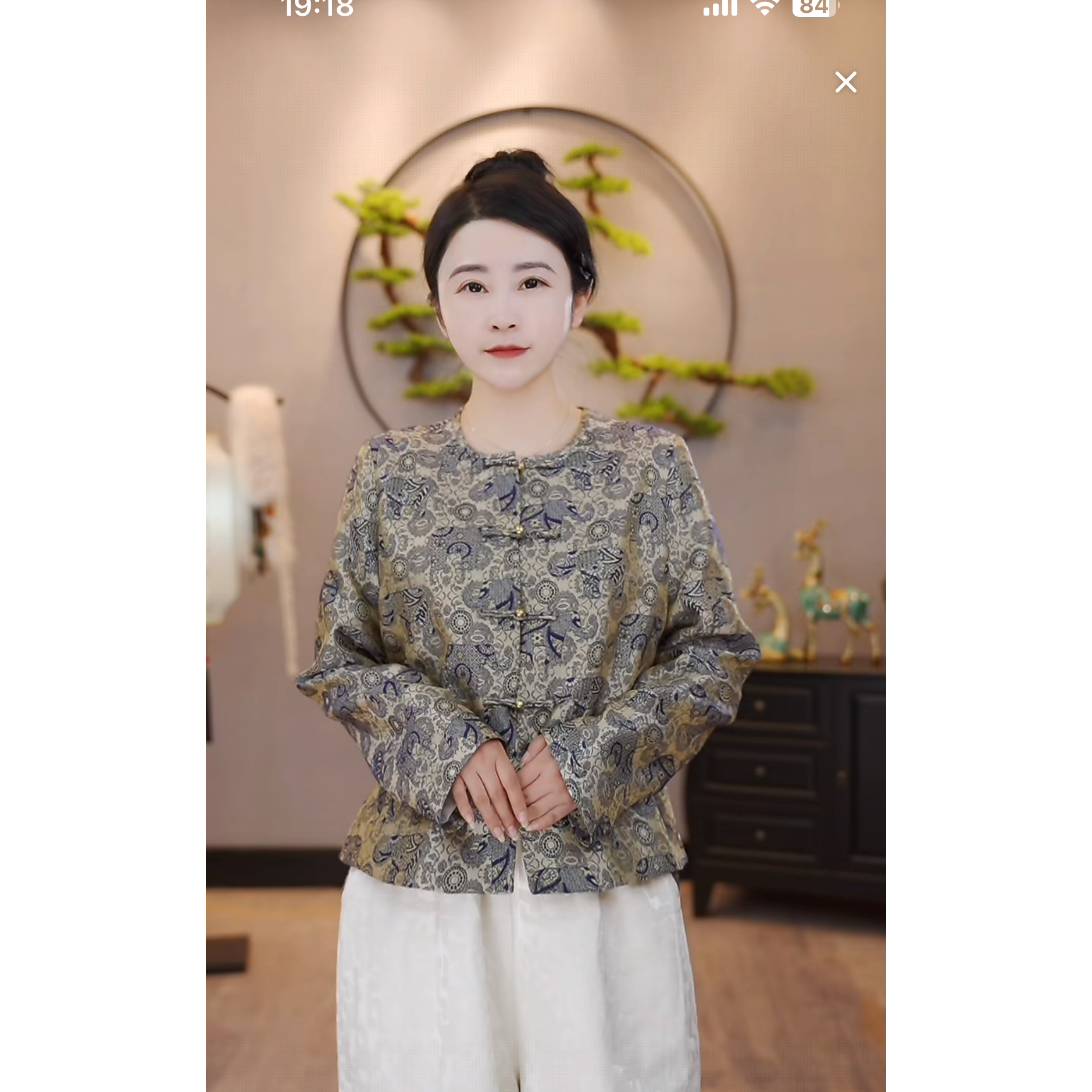 【千奈莉 】宋锦丝毛中式气质百搭时尚外套开衫YJ288