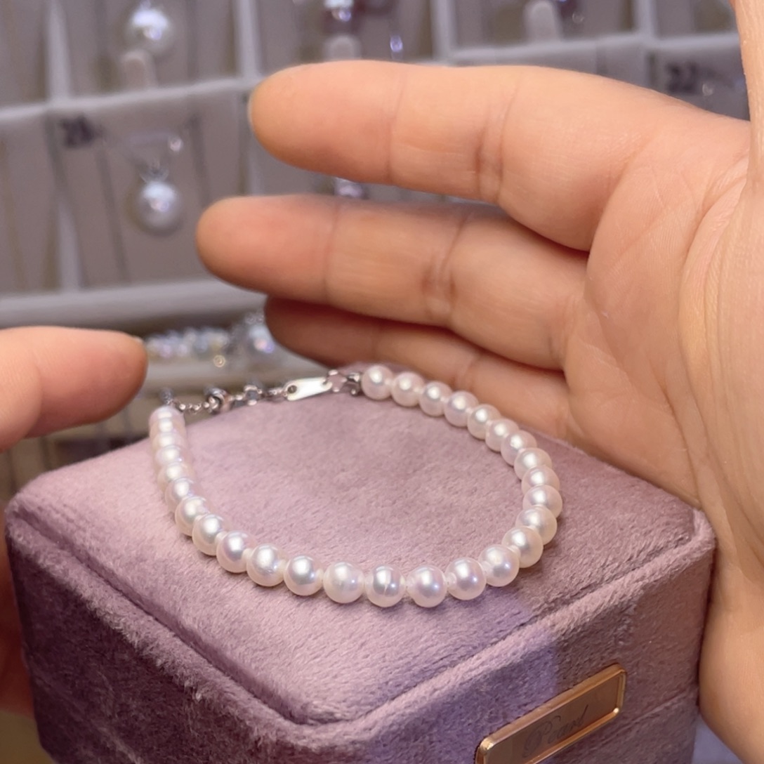 银S925镶嵌珍珠首饰淡水珍珠