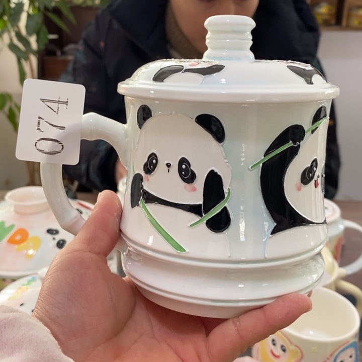 杯景德镇釉下彩手绘