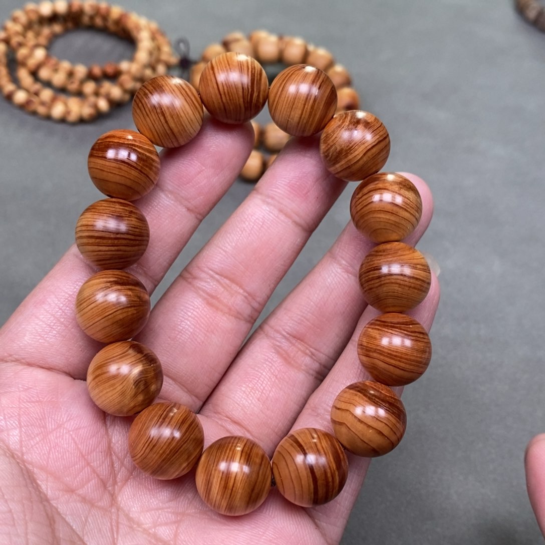 柏木（崖柏）手串/手链黄金底1.5