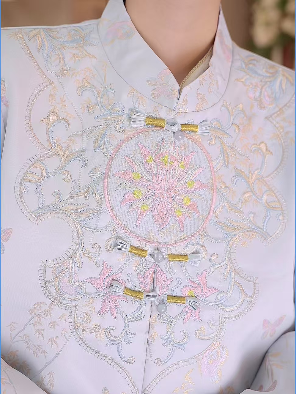 【繁花似锦】时尚立领刺绣中国风古风复宽松外套夹棉2024D41778苏苏