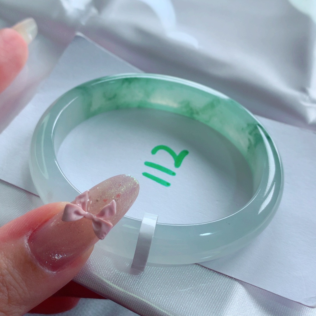 未镶嵌手镯翡翠天然缅甸翡翠A货手镯 贵妃112号