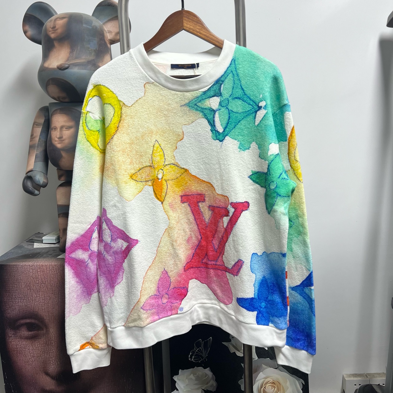 99新 LouisVuitton/路易威登 sfLv三花水墨卫衣o2405尺码xl