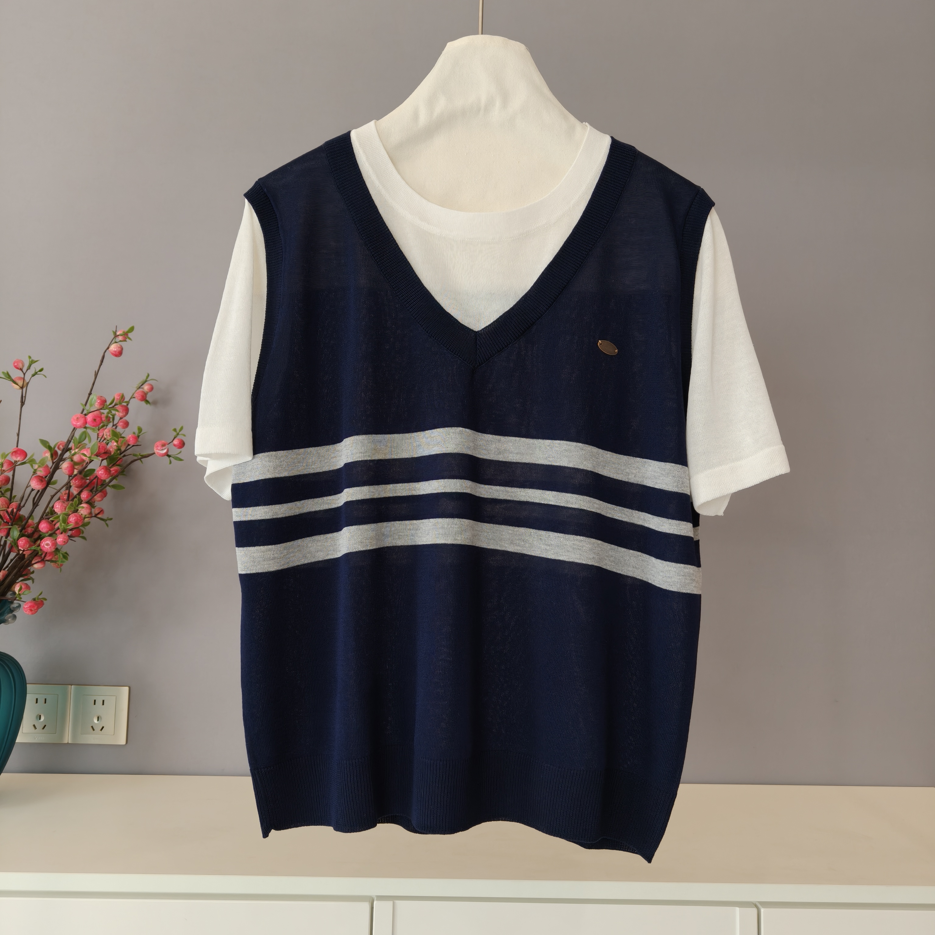 【伟伟专属】假两件针织套头 T 恤