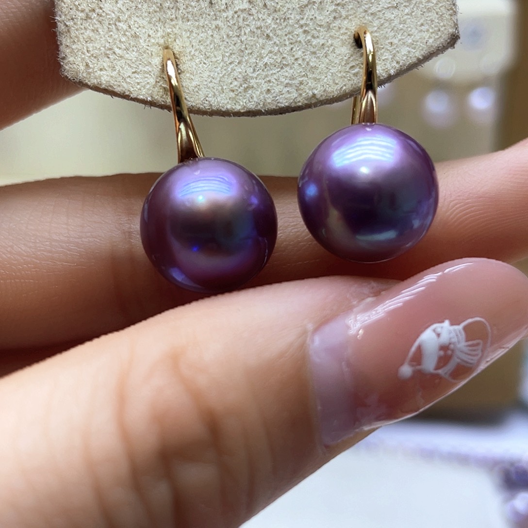 淡水珍珠耳饰银S925镶嵌