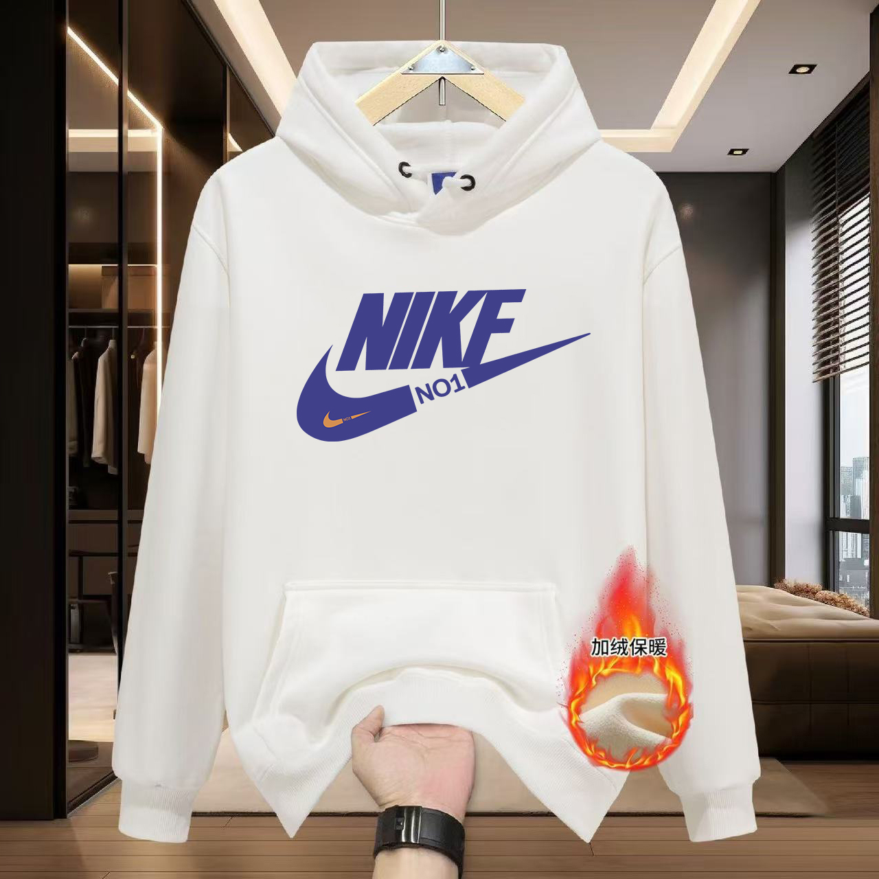 2025秋冬季卫衣男加绒加厚圆领宽松休闲学生保暖打底男女加绒上衣