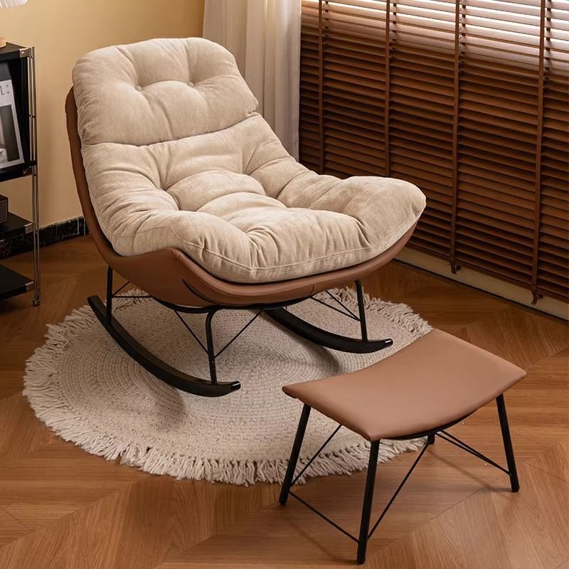 懒人沙发摇摇椅家用中古风懒人躺椅轻奢休闲单人椅阳台晒太阳摇椅