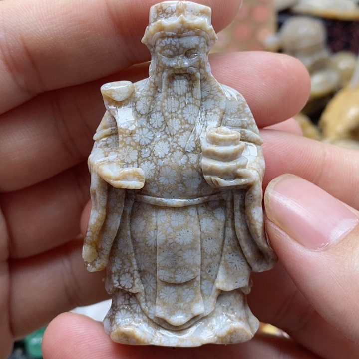 硅化珊瑚（珊瑚玉）颈饰未镶嵌