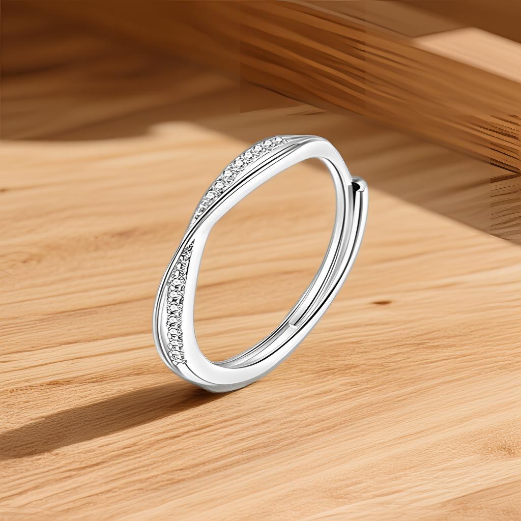 925银戒指 【金牌主播专享】925银气质排钻戒指 YJZ160