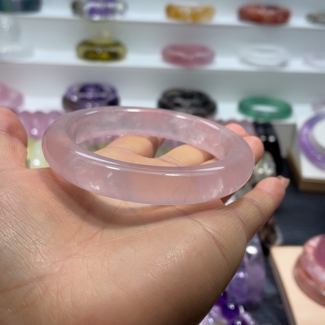 水晶手镯59.7圈口8号未镶嵌