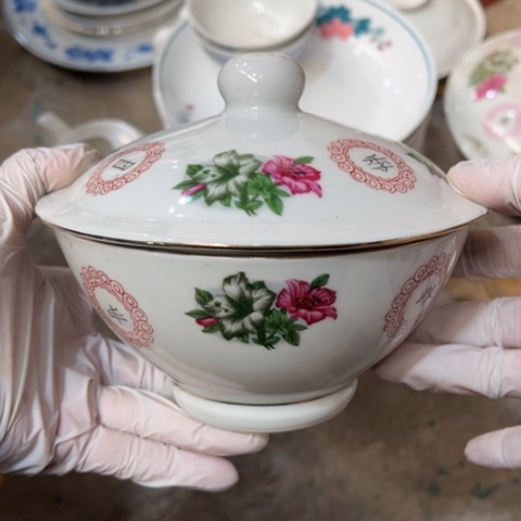 醴陵高温瓷15厘米老瓷微瑕