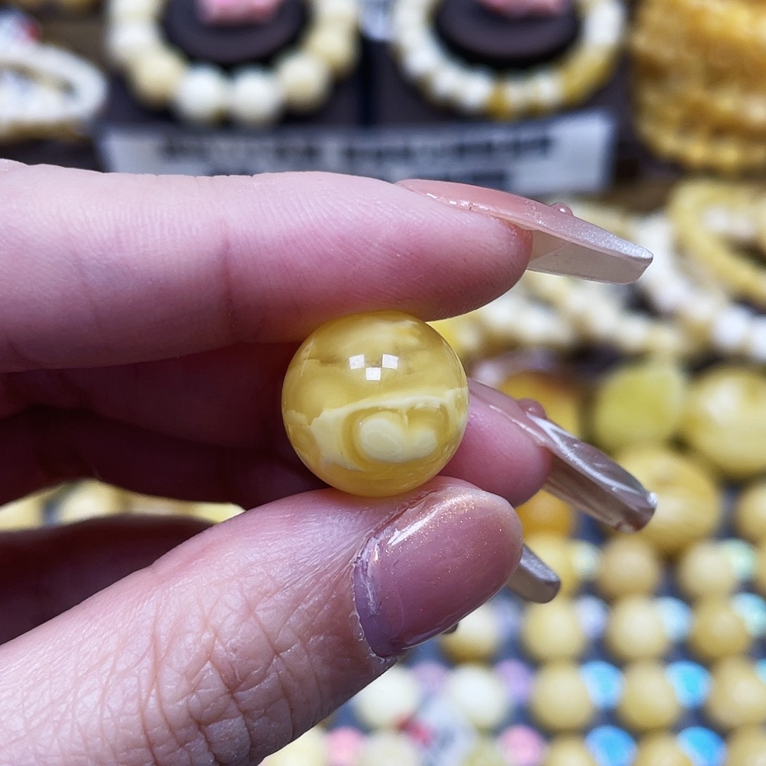 琥珀珠宝奇石未镶嵌14.9mm