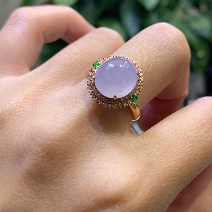 翡翠颈饰18K金镶嵌翡翠